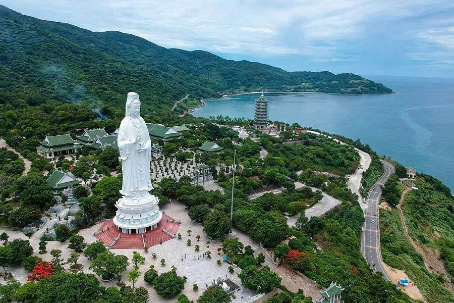 Linh Ung Pagoda on Son Tra Peninsula overlooking Da Nang Bay