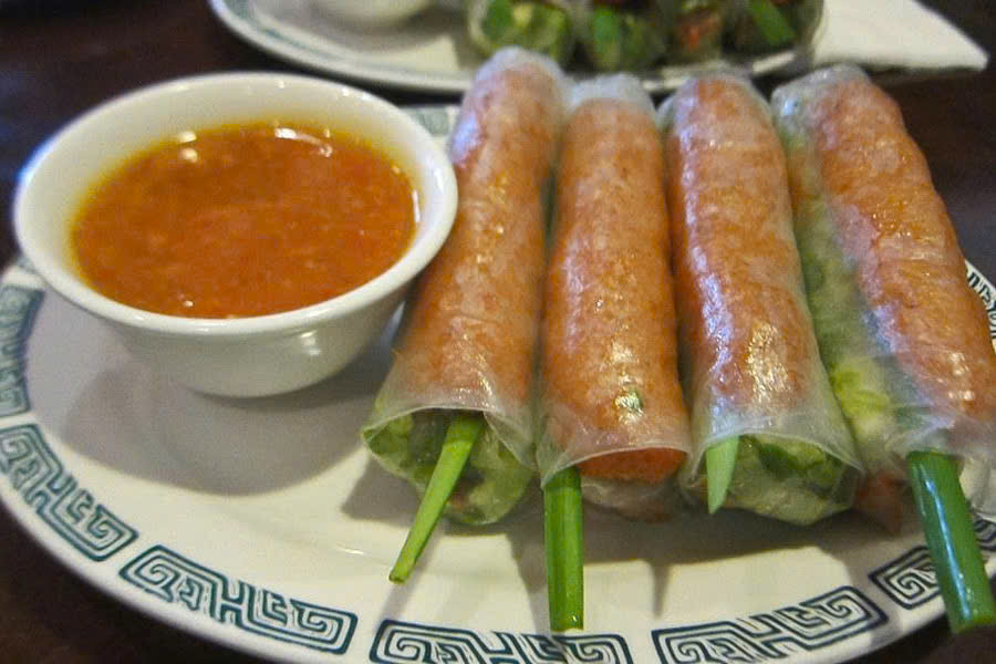 Traditional Hue Vietnamese dishes served at a local restaurant