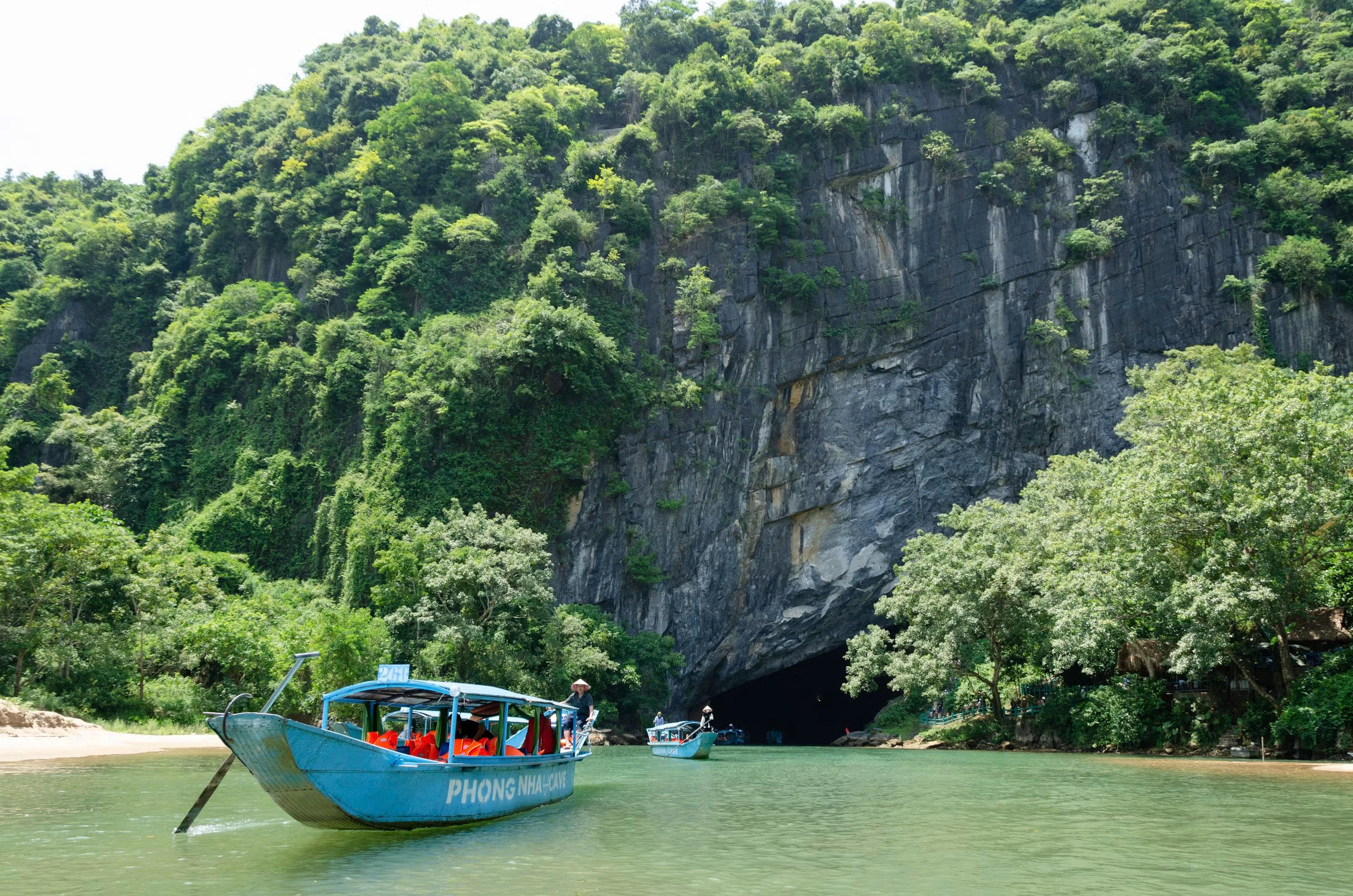 Entrance to Phong Nha Cave in Phong Nha–Ke Bang National Park on a Phong Nha Tour Package