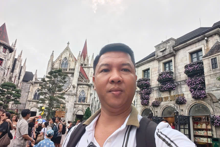 Viet Nguyen at the French Village in Sun World Ba Na Hills, Da Nang